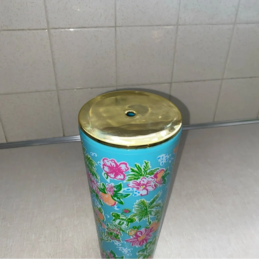 Lilly Pulitzer Disney Tumbler‎ Cup Mickey Minnie Mouse Ibiza Lilly Loves Disney
